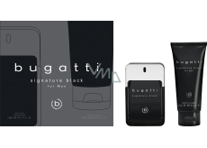 Bugatti Signature Black toaletní voda 100 ml + sprchový gel 200 ml, dárková sada pro muže