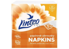 Linteo Satin papírové ubrousky 33 x 33 cm 100 kusů bílé