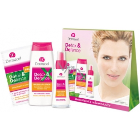 Dermacol Detox & Defence pleťový krém 50 ml + micelární voda 200 ml + pleťová maska 2 x 8 ml, kosmetická sada