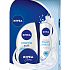 Nivea Creme Soft sprchový gel 250 ml + Fresh Natural deodorant sprej 150 ml + intenzivní krém 30 ml, pro ženy kosmetická sada