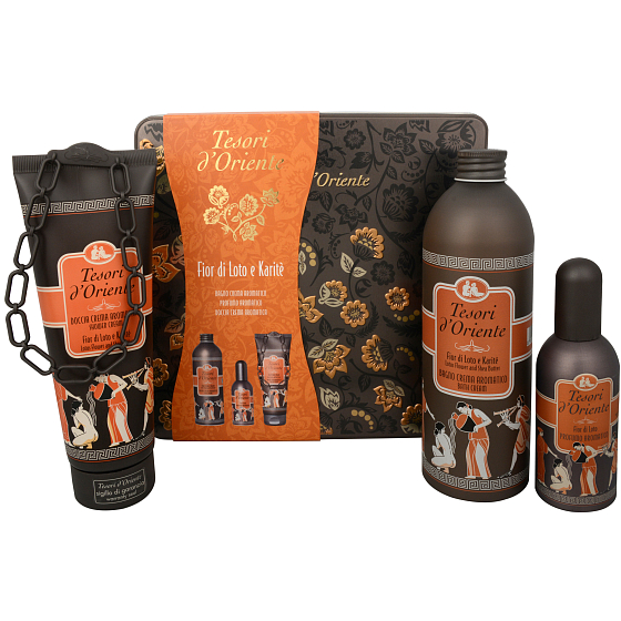 Tesori d Oriente Fior di Loto parfémovaná voda 100 ml + sprchový gel 250 ml + pěna do koupele 500 ml, pro ženy dárková sada