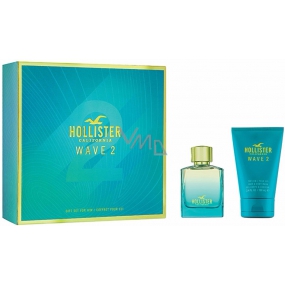 Hollister Wave 2 for Him toaletní voda pro muže 50 ml + sprchový gel 100 ml, dárková sada