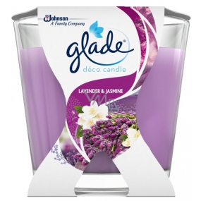 Glade Lavender & Jasmine Levandule a jasmín vonná svíčka doba hoření až 30 hodin 70 g