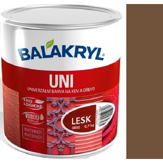 Balakryl Uni Lesk 0225 Světle hnědý univerzální barva na kov a dřevo 700 g