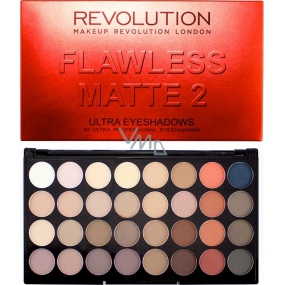Makeup Revolution Ultra Eyeshadows paletka 32 očních stínů Flawless Matte 2 20 g