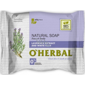 O Herbal Natural Levandule a bílá hlína přírodní toaletní mýdlo 100 g
