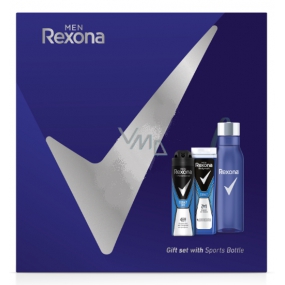 Rexona Men Cobalt 2v1 sprchový gel a šampon pro muže 250 ml + deodorant sprej pro muže 150 ml + láhev na vodu, kosmetická sada