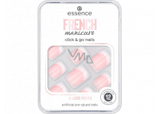 Essence French Manicure Click & Go Nails umělé nehty 01 Classic French 12 kusů