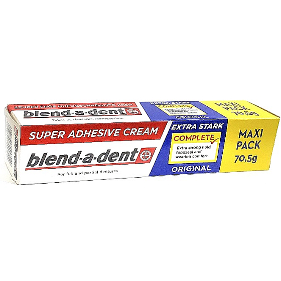 Blend-a-dent Extra Stark Complete Original fixační krém pro zubní náhrady, protézy 70,5 g