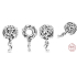 Charm Sterlingové stříbro 925 Děrované hudební noty, korálek na náramek symbol