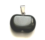 Obsidian Jablko poznání přívěsek přírodní kámen 1,5 cm, kámen záchrany
