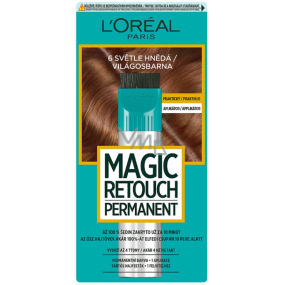 Loreal Paris Magic Retouch Permanent barva na odrosty 6 světle hnědá 45 ml