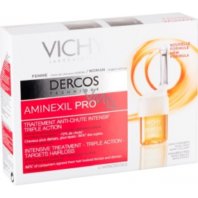 Vichy Dercos Aminexil Pro intenzivní kúra proti vypadávání vlasů pro ženy 12 x 5 ml