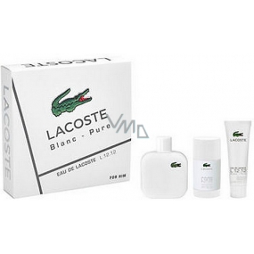 Lacoste Eau de Lacoste L.12.12 Blanc toaletní voda pro muže 100 ml + deodorant stick 75 ml + sprchový gel 50 ml, dárková sada