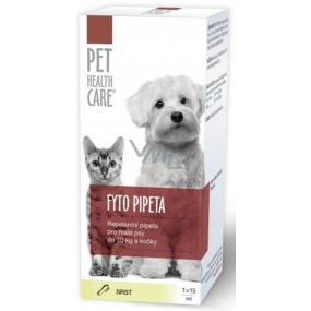 Pet Health Care Fytopipeta Repelentní pipeta pes, kočka do 10 kg 1 x 15 ml