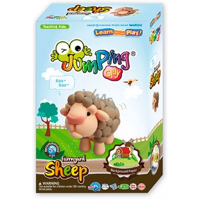 Jumping Clay Farma - Ovečka samoschnoucí modelovací hmota 51 g + papírová maketa + tvořítko 5+