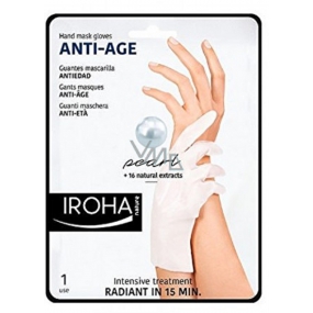 Iroha Anti-Age maska na ruce a nehty proti stárnutí s perlou a přírodními výtažky 2 x 9 ml