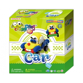 Jumping Clay Auto samoschnoucí modelovací hmota 33 g + papírová maketa + kolečka 4+