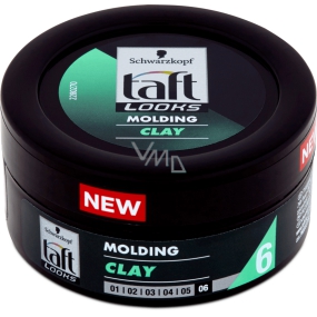 Taft Looks Molding Clay tvarovací pasta pro zvýraznění textury vlasů, polomatné zakončení 75 ml