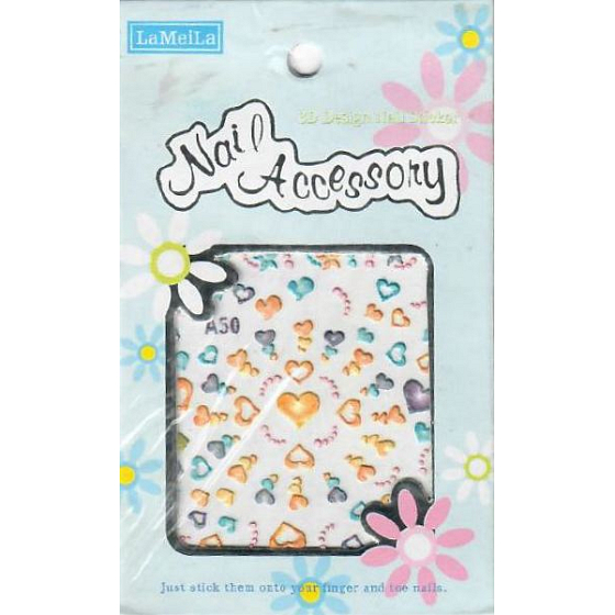 Nail Accessory 3D nálepky na nehty 10100 A50 1 aršík