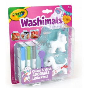 Albi Crayola Washimals Mini sada Psi unikátní zvířátka, která si mohou děti pokreslit dle své fantazie, věk 3+