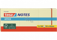 Tesa Office Notes samolepicí poznámkový bloček 50 x 40 mm žlutý 3 x 100 kusů