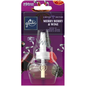 Glade Electric Scented Oil Merry Berry & Wine - Lesní plody a červené víno tekutá náplň do elektrického osvěžovače vzduchu 20 ml