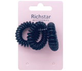 Richstar Accessories Gumička do vlasů spirála černá 3 kusy