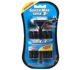 Super-Max SMX3 jednorázový 3břitý holicí strojek + náhradní hlavice 10 kusů pro muže
