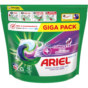 Ariel Pods+ Complete Care Fiber Protection gelové kapsle pro barevné prádlo 60 kusů