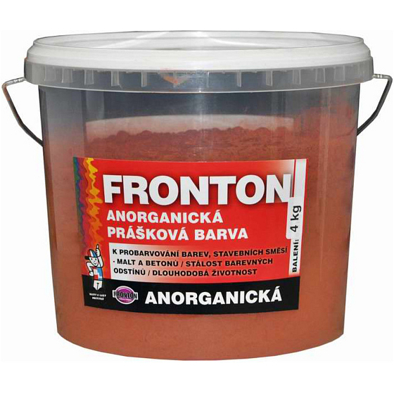 Fronton prášková barva do stavebních směsí malt a betonů, 0847 tmavě červená, 4 kg