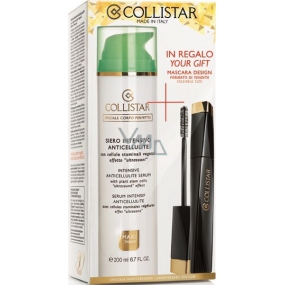 Collistar Intensive Anticellulite Serum (Siero Intensivo Anticellulite) intenzivní sérum proti celulitidě 200 ml + Design řasenka černá 11 ml, kosmetická sada