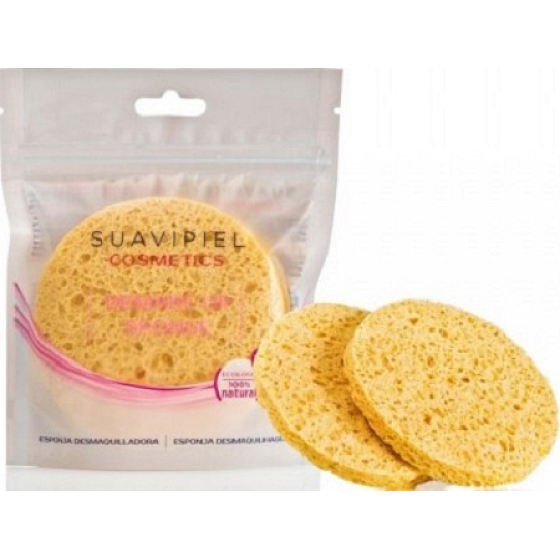 Suavipiel Cosmetic Demake-up Sponge kosmetická odličovací houbička celulózová 2 kusy
