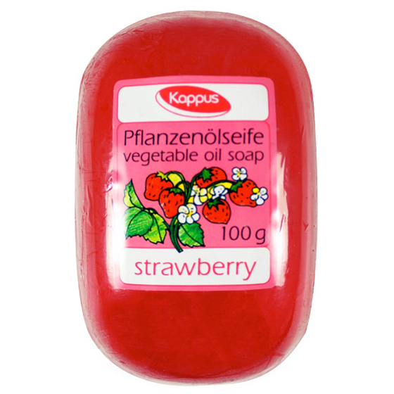 Kappus Jahoda glycerinové toaletní mýdlo s rostlinným olejem 100 g