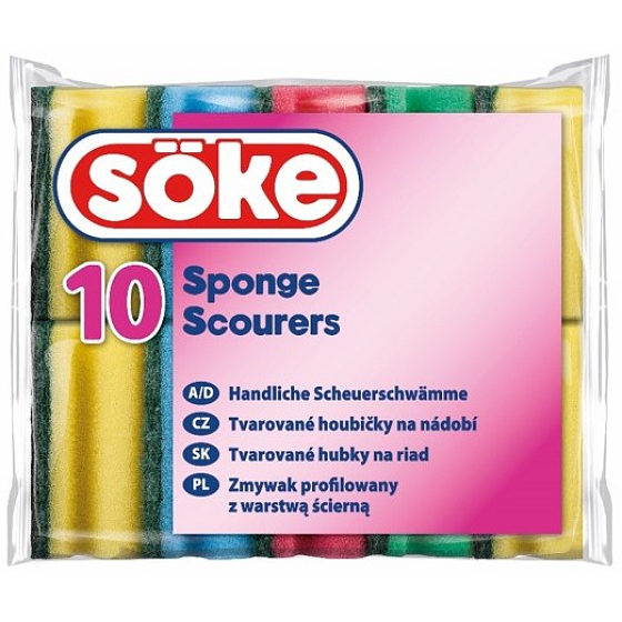 Soke Sponge tvarované houbičky na nádobí 10 kusů
