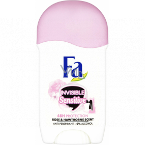 Fa Invisible Sensitive Rose & Hawthorne antiperspirant deodorant stick pro ženy 50 ml