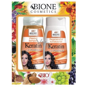 Bione Cosmetics Keratin & Panthenol šampon na vlasy 260 ml + kondicionér 260 ml, kosmetická sada