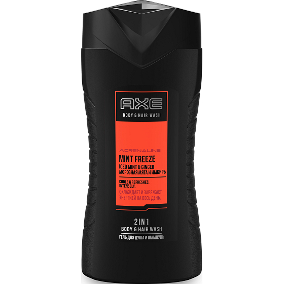 Axe Adrenaline Mint Freeze 2v1 sprchový gel na tělo i vlasy pro muže 250 ml