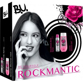 B.U. Rockmantic deodorant sprej pro ženy 150 ml + sprchový gel 250 ml, kosmetická sada