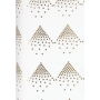 Zoewie Dárkový balicí papír 70 x 150 cm Vánoční Luxusní White Christmas s ražbou bílý zlaté hvězdy ve tvaru stromku