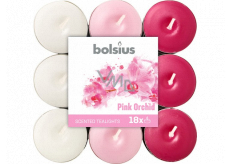 Bolsius Aromatic Pink Orchid - Růžová orchidej vonné čajové svíčky 18 kusů, doba hoření 4 hodiny