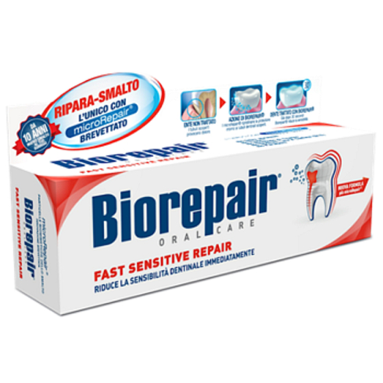 Biorepair Fast Sensitive Repair Interational zubní pasta pro citlivé zuby 75 ml