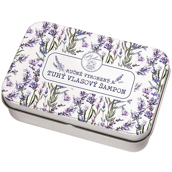 Bohemia Gifts Levandule tuhý šampon pro všechny typy vlasů v plechovém obalu 80 g