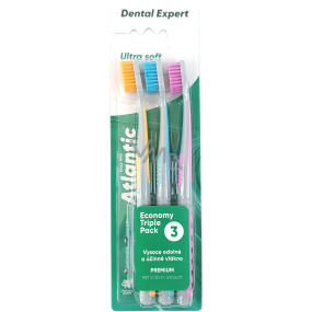 Atlantic Dental Expert Ultra Soft ultra měkký zubní kartáček 3 kusy