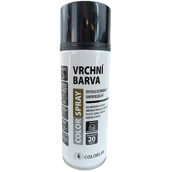 Colorlak Color spray RAL9005 vrchní barva černá lesk sprej 400 ml