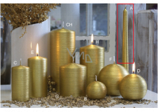 Lima Alfa svíčka zlatá kónická 22 x 250 mm 1 kus