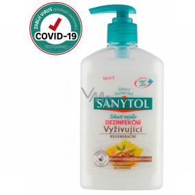 Sanytol Vyživující Mandlové mléko & Mateří kašička dezinfekční mýdlo, 250 ml s dávkovačem