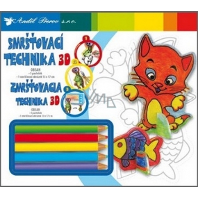 Smršťovací technika 3D 03 Kočka 18 x 15,5 cm