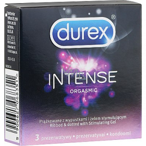 Durex Intense Orgasmic kondom nominální šířka: 56 mm 3 kusy