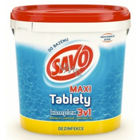 Savo 3v1 Maxi komplex Chlorové tablety do bazénu dezinfekce 4 kg
